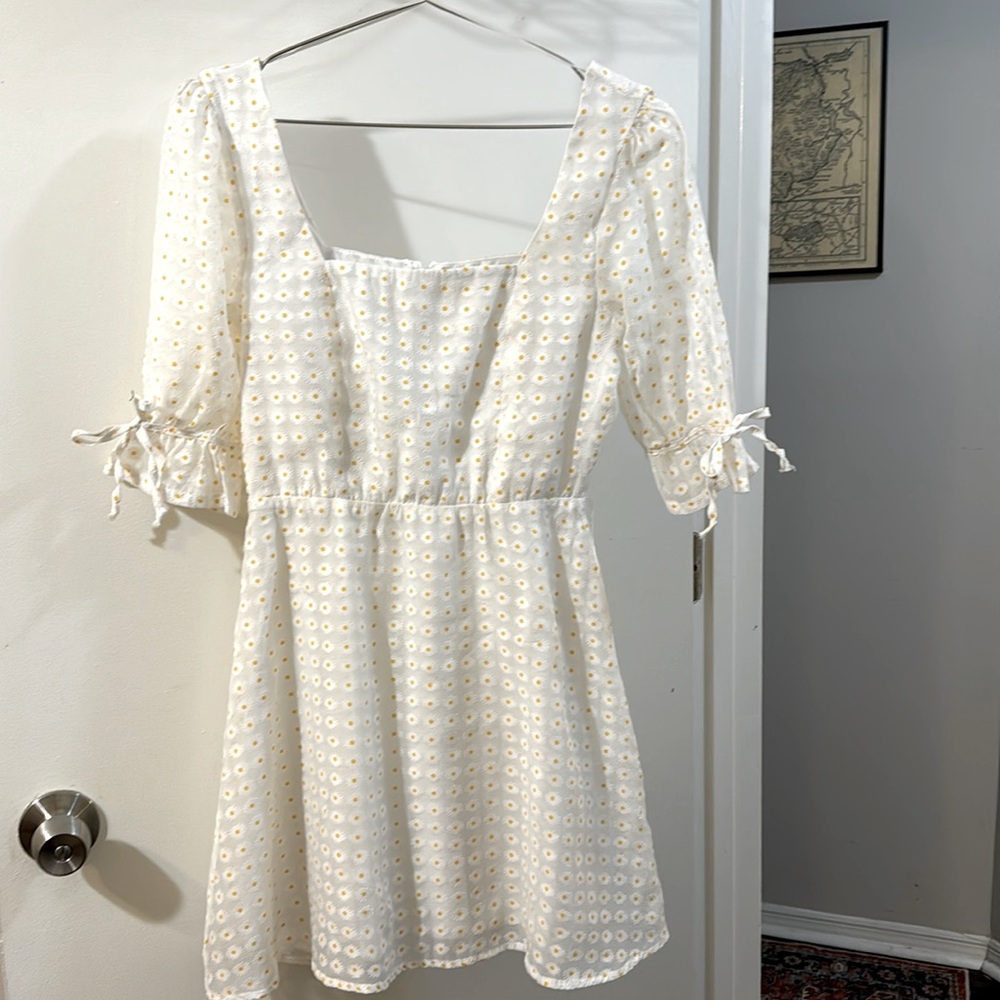 White Daisy Mini Dress - Mon Ami